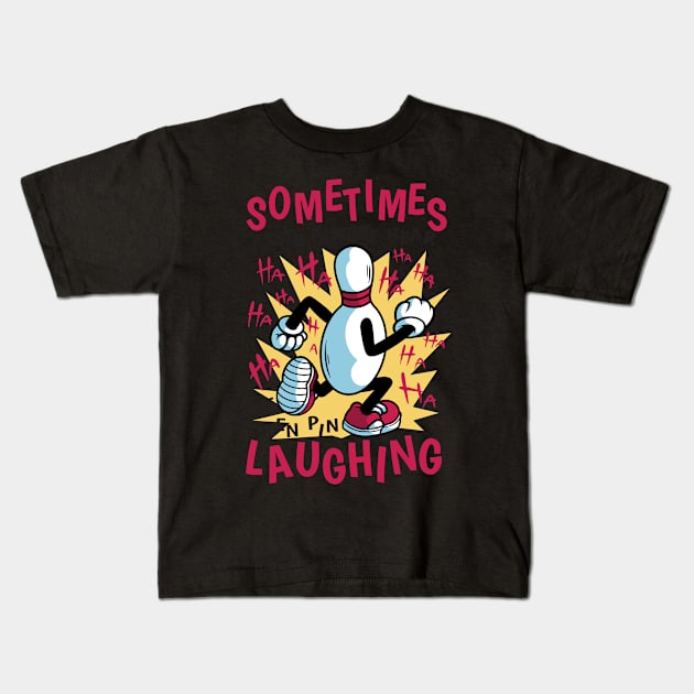 Funny Bowling Lover Gift Idea Kids T-Shirt by Emmi Fox Designs